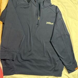 Sport-Tek JetBlue Men's Navy Zip-Up Sweater